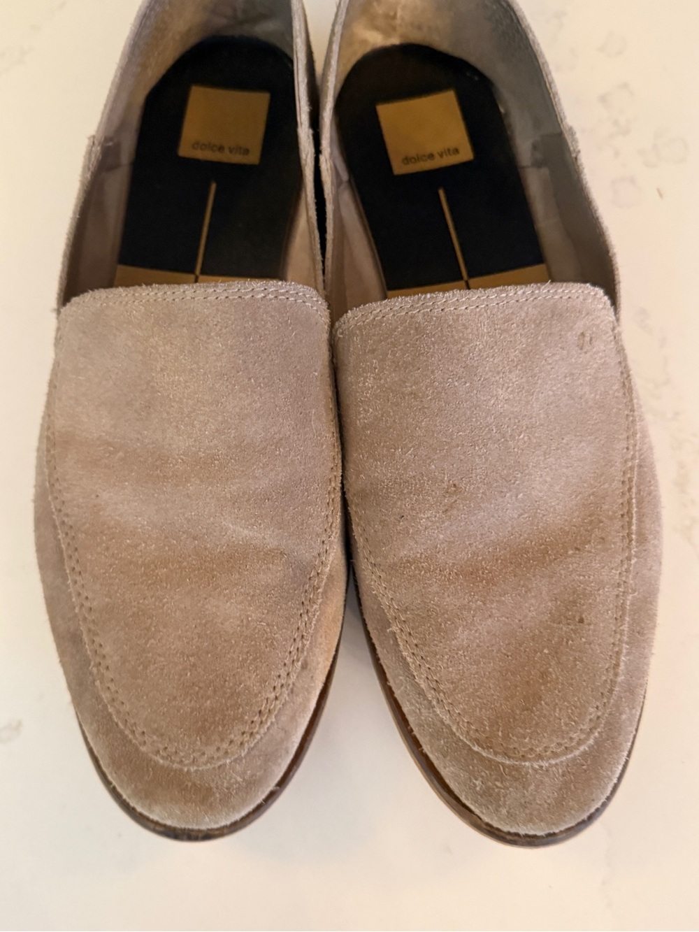 Dolce Vita Beige Taupe Suede Loafers Flats Size 11